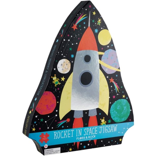Rocket In Space Jigsaw Puzzle
